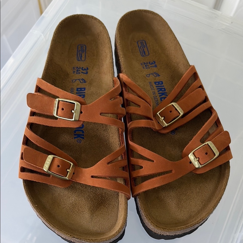 Birkenstock Tan Strappy Sandals - New- Size 6